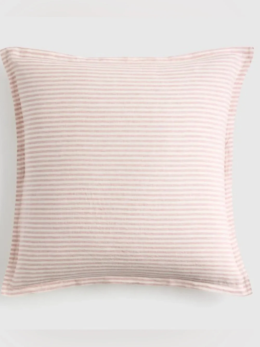 NWOT Quince European Linen Euro Sham, 26 X 26 (Dusty Mauve/White)